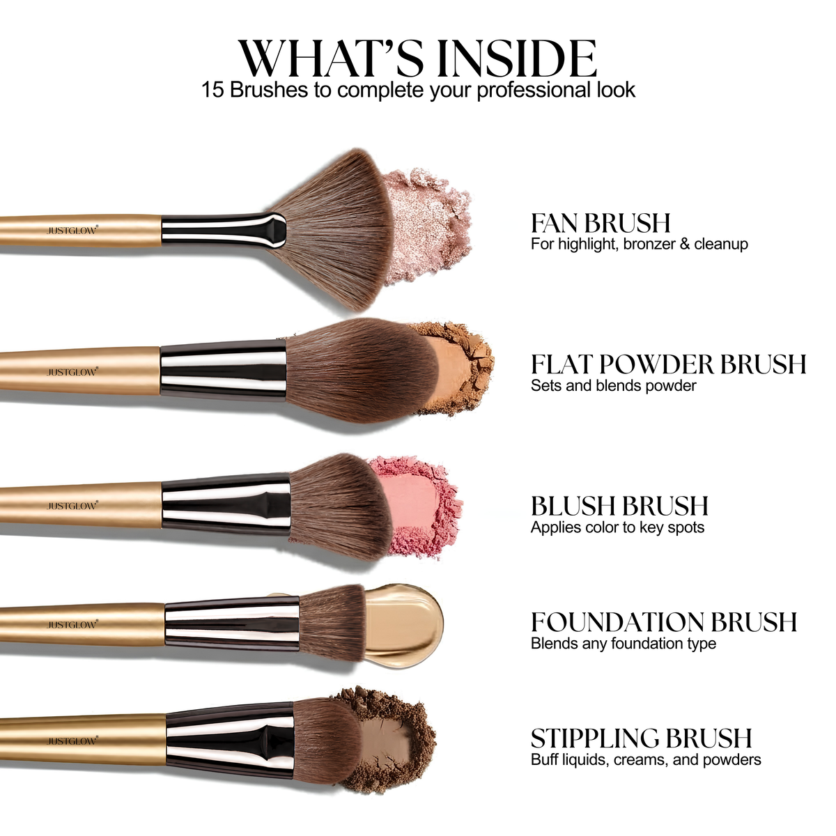 Brushes Kit 15 Pcs